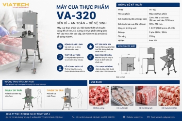 Máy cưa thực phẩm VA-320 – Thiết kế phù hợp với thói quen sử dụng của từng khu vực
